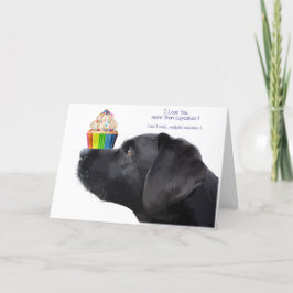 Black Lab I Liebe You Card - Hund I Liebe You Karte