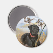 Black Lab Jagd Magnet (Vorderseite/Rückseite)