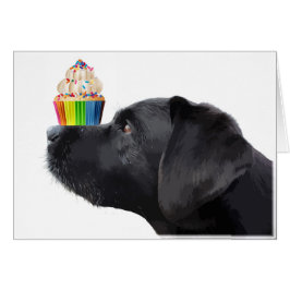 Black Lab Jeden Anlaß Card - Cupcake Cards