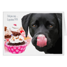 Black Lab Jeden Anlaß Card - Cupcake Cards