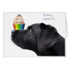 Black Lab Jeden Anlaß Card - Cupcake Cards