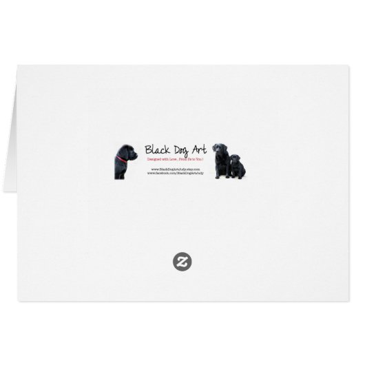Black Lab Jeden Anlaß Card - Cupcake Cards (Rückseite Horizontal)
