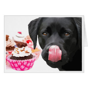 Black Lab Jeden Anlaß Card - Cupcake Cards