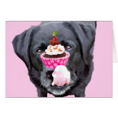 Black Lab Jeden Anlaß Card - Cupcake Cards - Hund (Vorderseite (Horizontal))