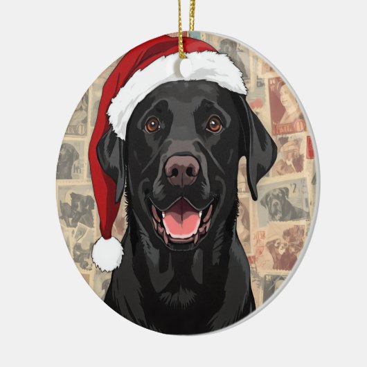 Black lab keramik ornament (Links)