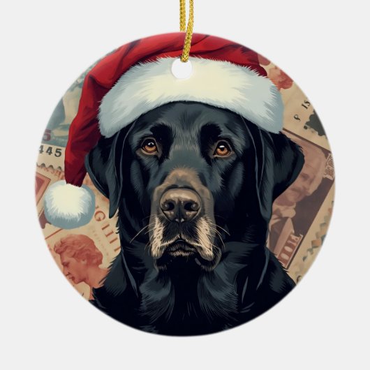 Black lab keramik ornament (Vorne)