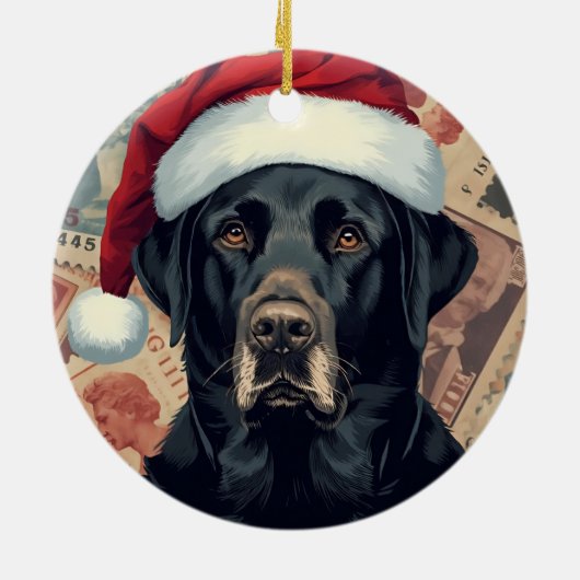 Black lab keramik ornament (Hinten)