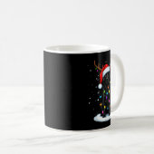 Black Lab Labrador Christmas Dog Reindeer Lights P Kaffeetasse (VorderseiteRechts)