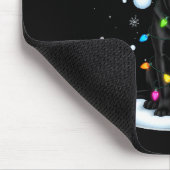 Black Lab Labrador Christmas Dog Reindeer Lights P Mousepad (Ecke)