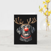 Black Lab Labrador Christmas Dog Reindeer Xmas Paj Karte (Gelbe Blume)