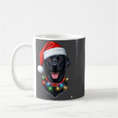 Black Lab Labrador Christmas Dog Santa Hat Light P Kaffeetasse (Links)