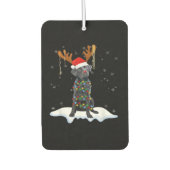 Black Lab Labrador Christmas Tree Light Pajama Dog Autolufterfrischer (Vorderseite)