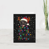 Black Lab Labrador Christmas Tree Light Pajama Dog Karte (Vorderseite)
