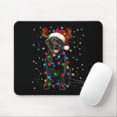 Black Lab Labrador Christmas Tree Light Pajama Dog Mousepad (Mit Mouse)