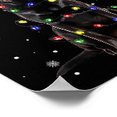 Black Lab Labrador Christmas Tree Light Pajama Dog Poster (Ecke)