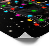 Black Lab Labrador Christmas Tree Light Pajama Dog Poster (Ecke)