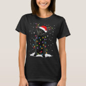 Black Lab Labrador Christmas Tree Light Pajama Dog T-Shirt (Vorderseite)