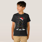 Black Lab Labrador Christmas Tree Light Pajama Dog T-Shirt (Vorne ganz)