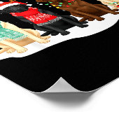 Black Lab Labrador Dog Christmas Crew Matching Fam Poster (Ecke)