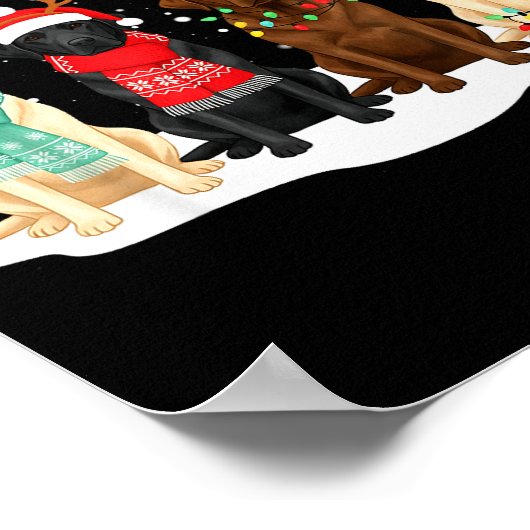 Black Lab Labrador Dog Christmas Crew Matching Fam Poster (Ecke)