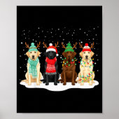 Black Lab Labrador Dog Christmas Crew Matching Fam Poster (Vorne)