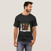 Black Lab Labrador Dog Christmas Crew Matching Fam T-Shirt (Vorne ganz)