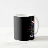 Black Lab Labrador Dog Funny Christmas Lights Rein Kaffeetasse (VorderseiteRechts)
