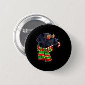 Black Lab Labrador Dog Owners Christmas Xmas Holid Button (Vorne & Hinten)