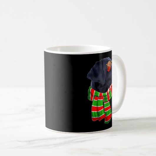Black Lab Labrador Dog Owners Christmas Xmas Holid Kaffeetasse (VorderseiteRechts)
