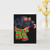 Black Lab Labrador Dog Owners Christmas Xmas Holid Karte (Gelbe Blume)