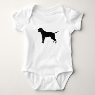 Black Lab - Labrador Retriever Rasse Silhouette Baby Strampler