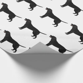 Black Lab - Labrador Retriever Rasse Silhouette Geschenkpapier