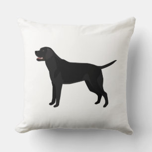 Black Lab - Labrador Retriever Rasse Silhouette Kissen
