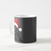 Black Lab Labrador Santa Hat Christmas Holiday Pet Kaffeetasse (Vorderseite Links)