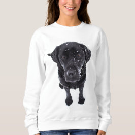 Black Lab - Labrador Snow Puppy Sweatshirt