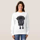 Black Lab - Labrador Snow Puppy Sweatshirt (Vorne ganz)