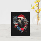 Black Lab Labrador Vintag Weihnachten Pajama Karte (Gelbe Blume)