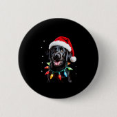 Black Lab Labrador Weihnachtsbaum Light Pajama Dog Button (Vorderseite)
