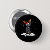 Black Lab Labrador Weihnachtsbaum Light Pajama Dog Button (Vorne & Hinten)