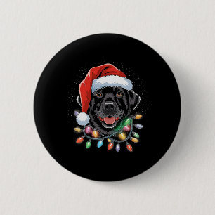 Black Lab Labrador Weihnachtsbaum Light Pajama Dog Button