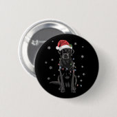 Black Lab Labrador Weihnachtsbaum Light Pajama Dog Button (Vorne & Hinten)