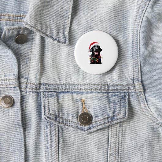 Black Lab Labrador Weihnachtsbaum Light Pajama Dog Button (Beispiel)