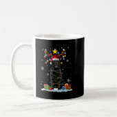 Black Lab Labrador Weihnachtsbaum Light Pajama Dog Kaffeetasse (Links)