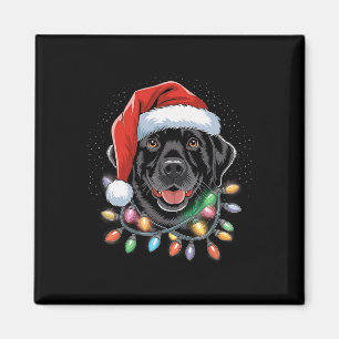 Black Lab Labrador Weihnachtsbaum Light Pajama Dog Magnet