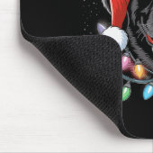 Black Lab Labrador Weihnachtsbaum Light Pajama Dog Mousepad (Ecke)