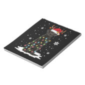 Black Lab Labrador Weihnachtsbaum Light Pajama Dog Notizblock (Rotiert)