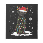 Black Lab Labrador Weihnachtsbaum Light Pajama Dog Notizblock (Vorderseite)