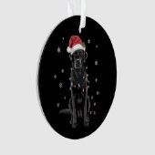 Black Lab Labrador Weihnachtsbaum Light Pajama Dog Ornament (Vorderseite)