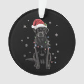 Black Lab Labrador Weihnachtsbaum Light Pajama Dog Ornament (Vorderseite)