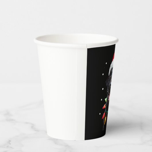 Black Lab Labrador Weihnachtsbaum Light Pajama Dog Pappbecher (Rechts)